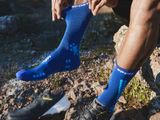 Șosete Compressport Pro Racing Socks v4.0 Trail - sodalite/fluo blue