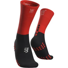Șosete Compressport Mid Compression Socks - black/red
