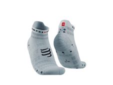 Șosete Compressport Pro Racing Socks v4.0 Ultralight Run Low  - White/ alloy