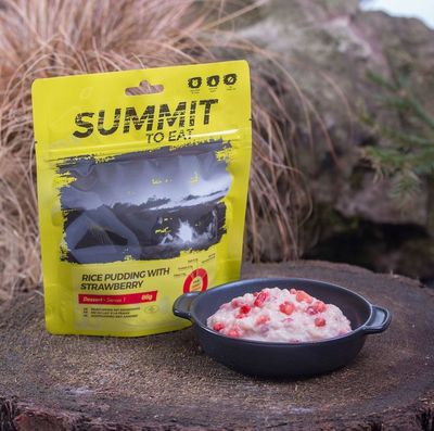 Summit To Eat - budincă de orez cu căpșuni