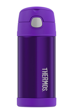Thermos Thermos FUNtainer cu paie 355ml - violet
